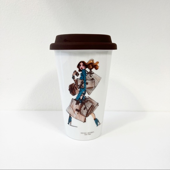 henri bendel Other - Henri Bendel Shopping Ceramic Travel Tumbler